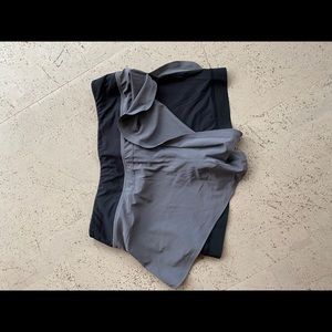 Lined athletic shorts.